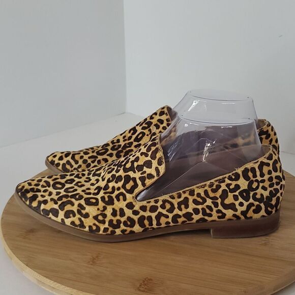 Crown Vintage Animal Print Calf Hair Carla 2 Loafer Closed Toe Women's 8.5 - Picture 4 of 10